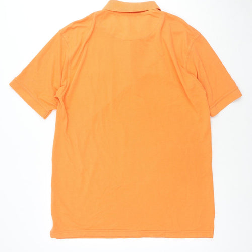 Kotting Mens Orange Polyester Polo Size 2XL Collared Pullover
