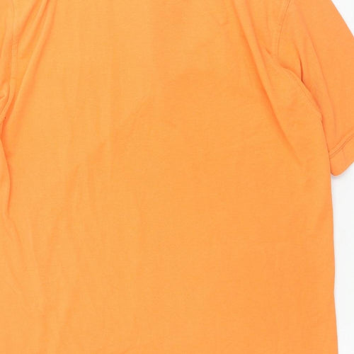 Kotting Mens Orange Polyester Polo Size 2XL Collared Pullover