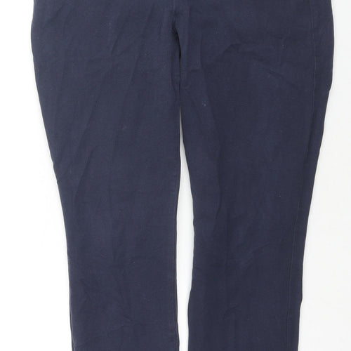 Gap Womens Blue Cotton Trousers Size 8 L24 in Regular Zip