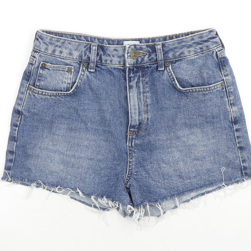 BDG Womens Blue Cotton Cut-Off Shorts Size 29 in L3 in Regular Zip