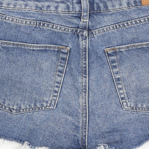 BDG Womens Blue Cotton Cut-Off Shorts Size 29 in L3 in Regular Zip