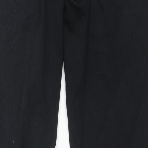 Marks and Spencer Womens Black Cotton Straight Jeans Size 36 in L31 in Regular Zip