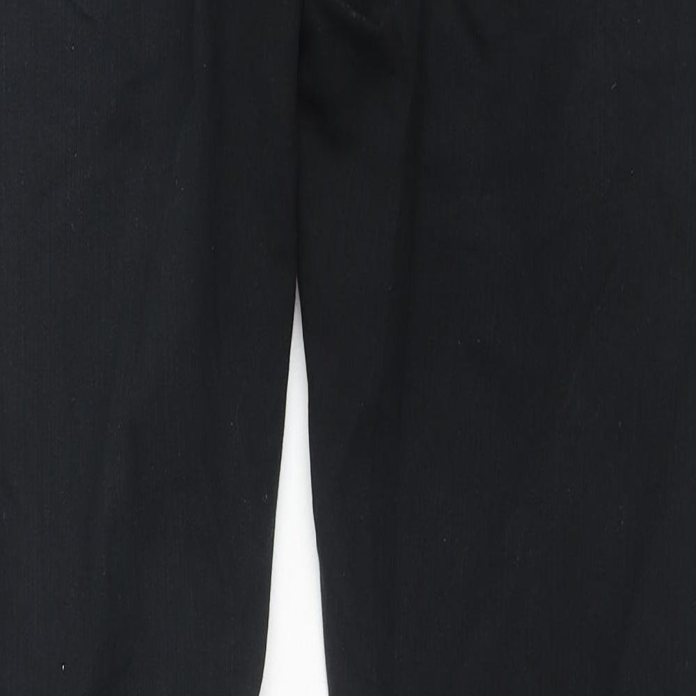 Marks and Spencer Womens Black Cotton Straight Jeans Size 36 in L31 in Regular Zip