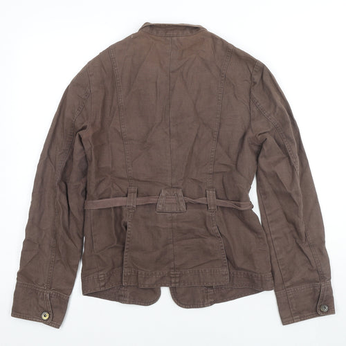 Oasis Womens Brown Jacket Size 10 Button