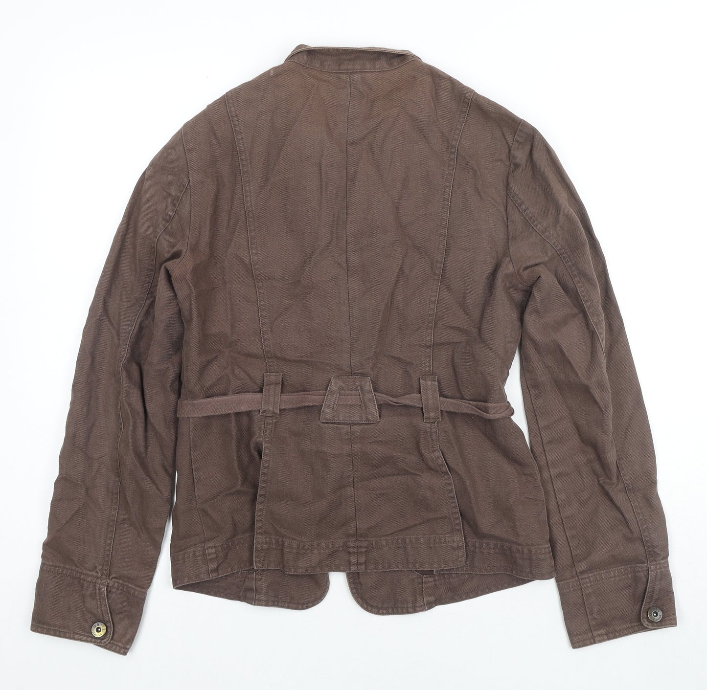 Oasis Womens Brown Jacket Size 10 Button