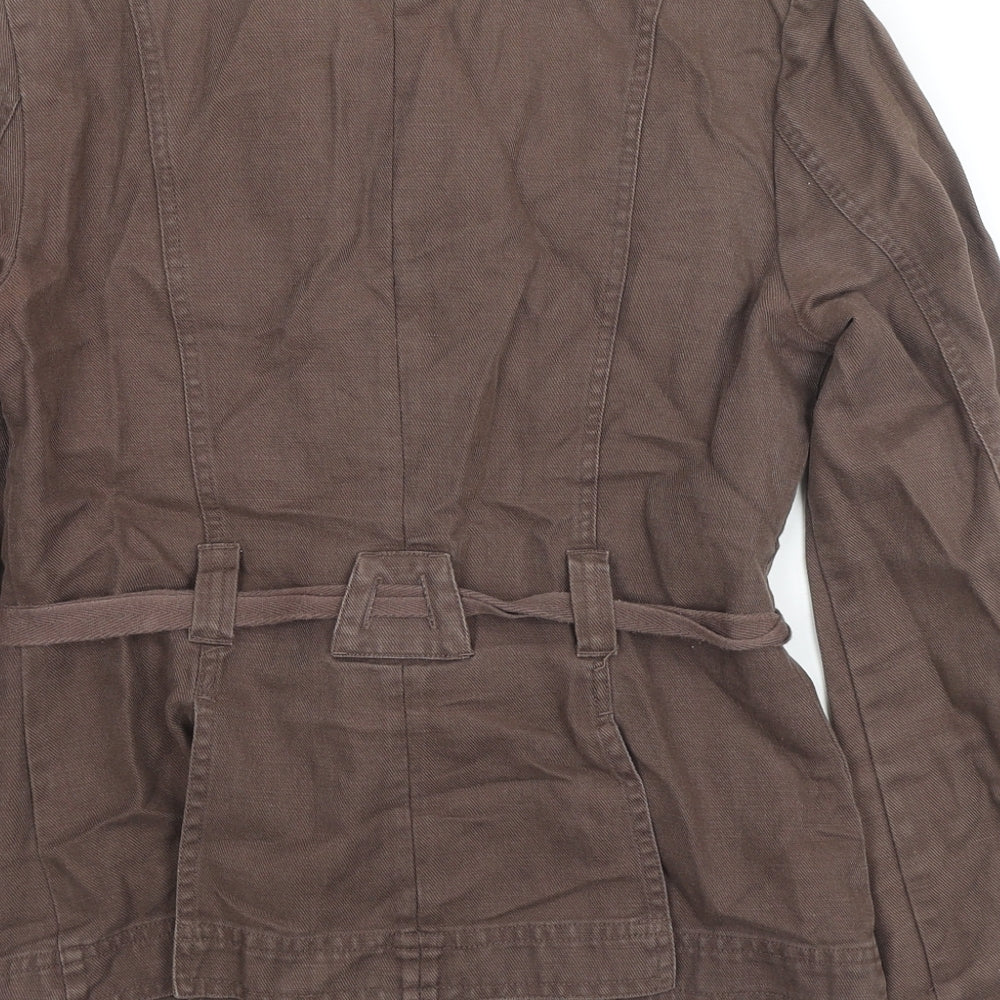 Oasis Womens Brown Jacket Size 10 Button