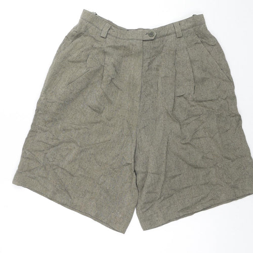 Hirsch. Womens Brown Polyester Paperbag Shorts Size 28 in L9 in Regular Zip