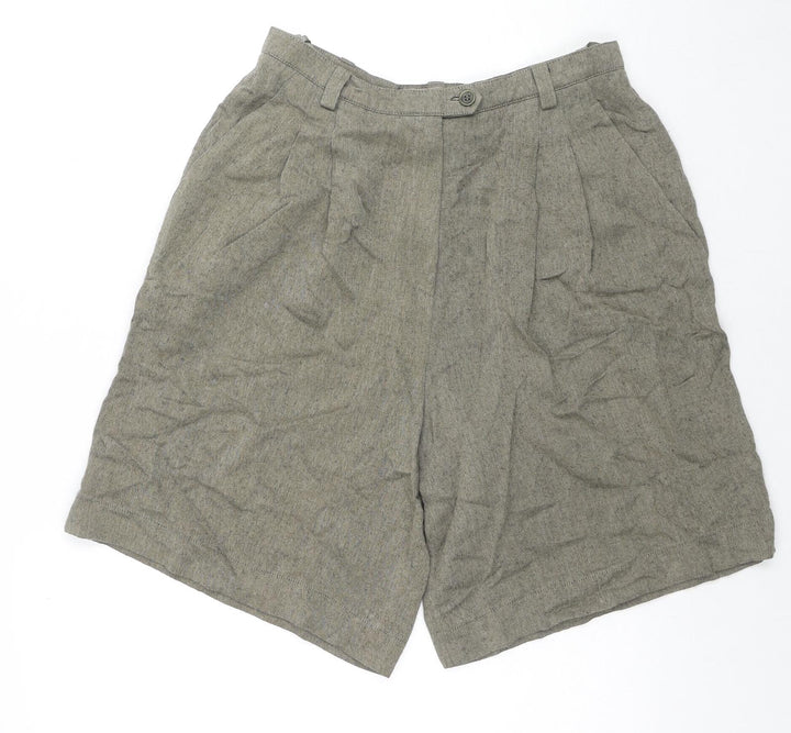 Hirsch. Womens Brown Polyester Paperbag Shorts Size 28 in L9 in Regular Zip