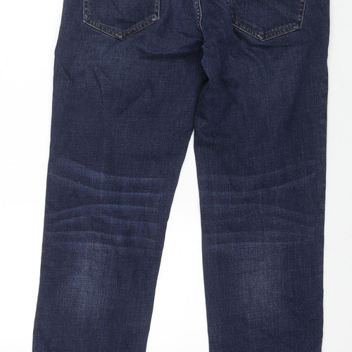 NEXT Mens Black Cotton Straight Jeans Size 34 in L31 in Regular Zip