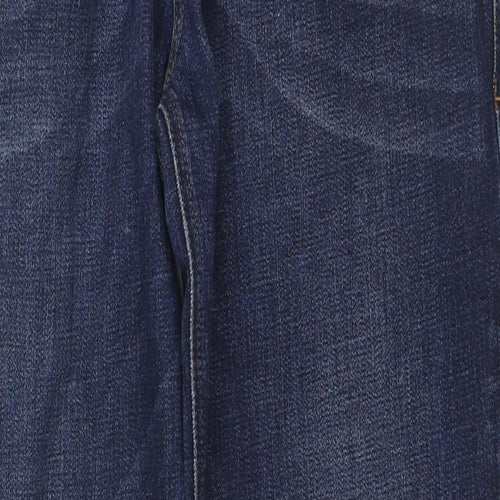 NEXT Mens Black Cotton Straight Jeans Size 34 in L31 in Regular Zip