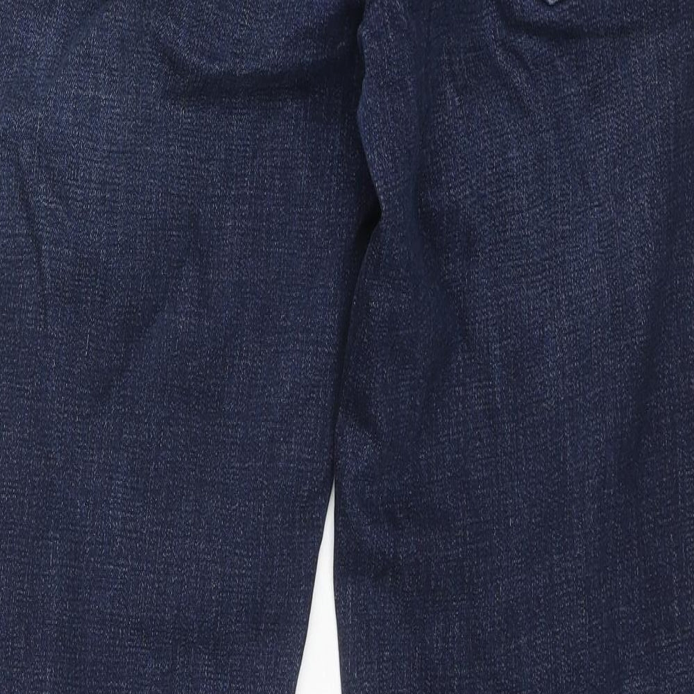 NEXT Mens Black Cotton Straight Jeans Size 34 in L31 in Regular Zip
