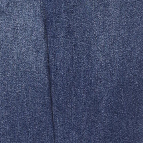 NEXT Womens Blue Cotton Straight Jeans Size 30 L32 in Regular Zip