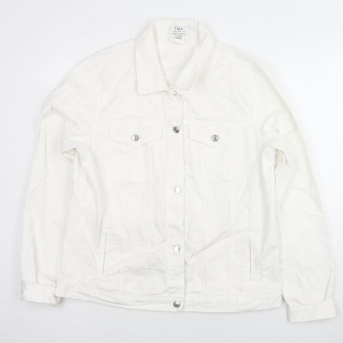 Dorothy Perkins Womens White Jacket Size 16 Button