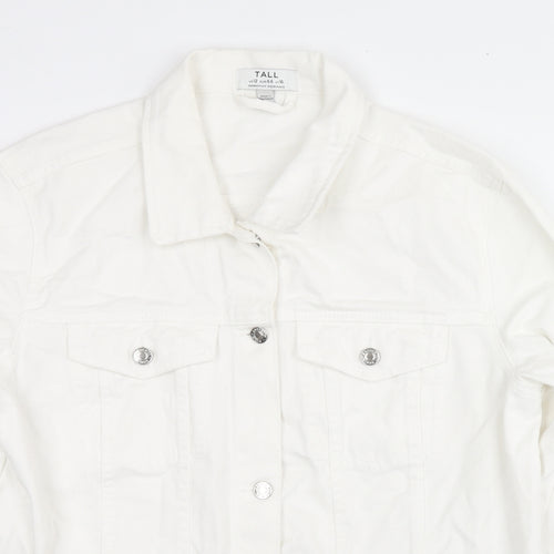 Dorothy Perkins Womens White Jacket Size 16 Button