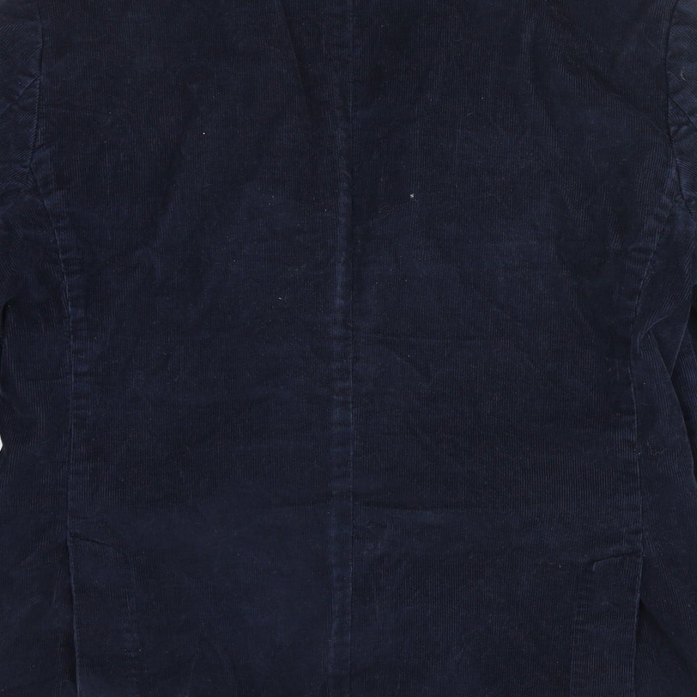 Jigsaw Mens Blue Cotton Jacket Blazer Size L Regular