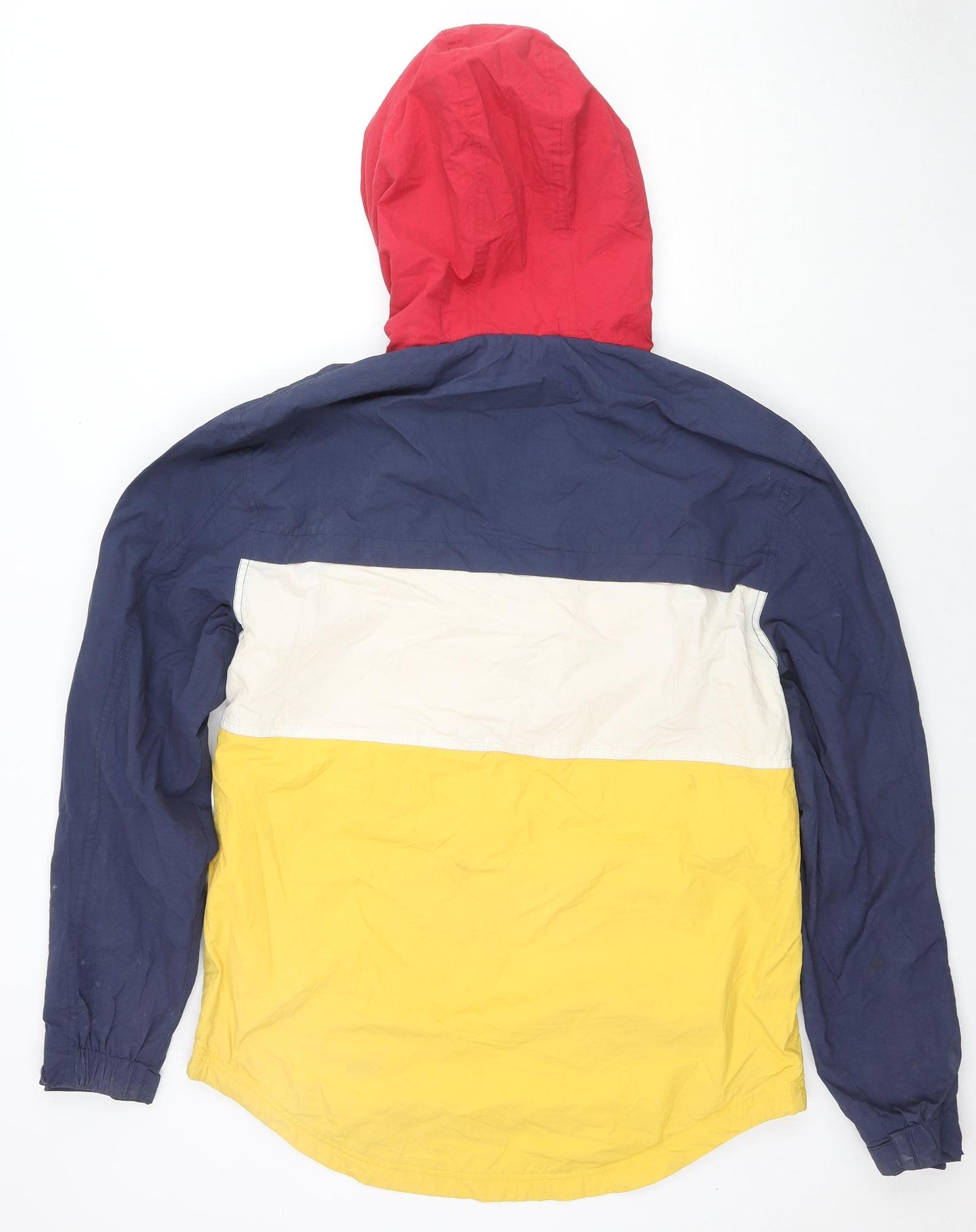 US Polo Assn. Mens Multicoloured Nylon Pullover Hoodie Size M - Colourblock Pattern Logo