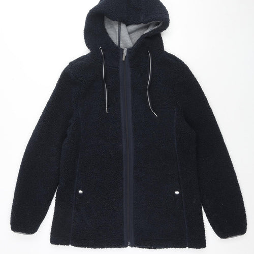 M&Co Womens Blue Jacket Size 10 Zip