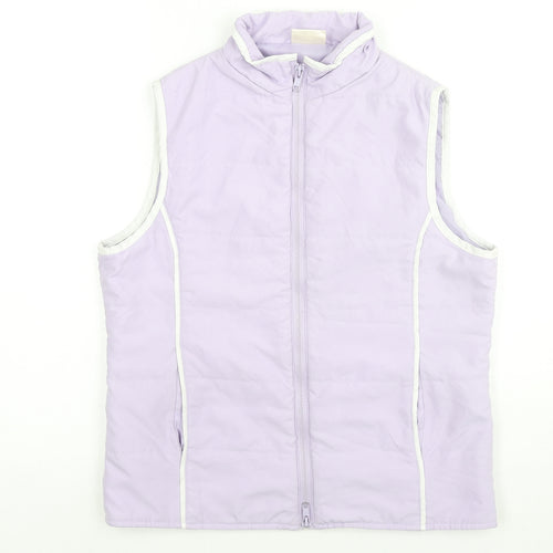 For Women Womens Purple Gilet Waistcoat Size 10 Zip