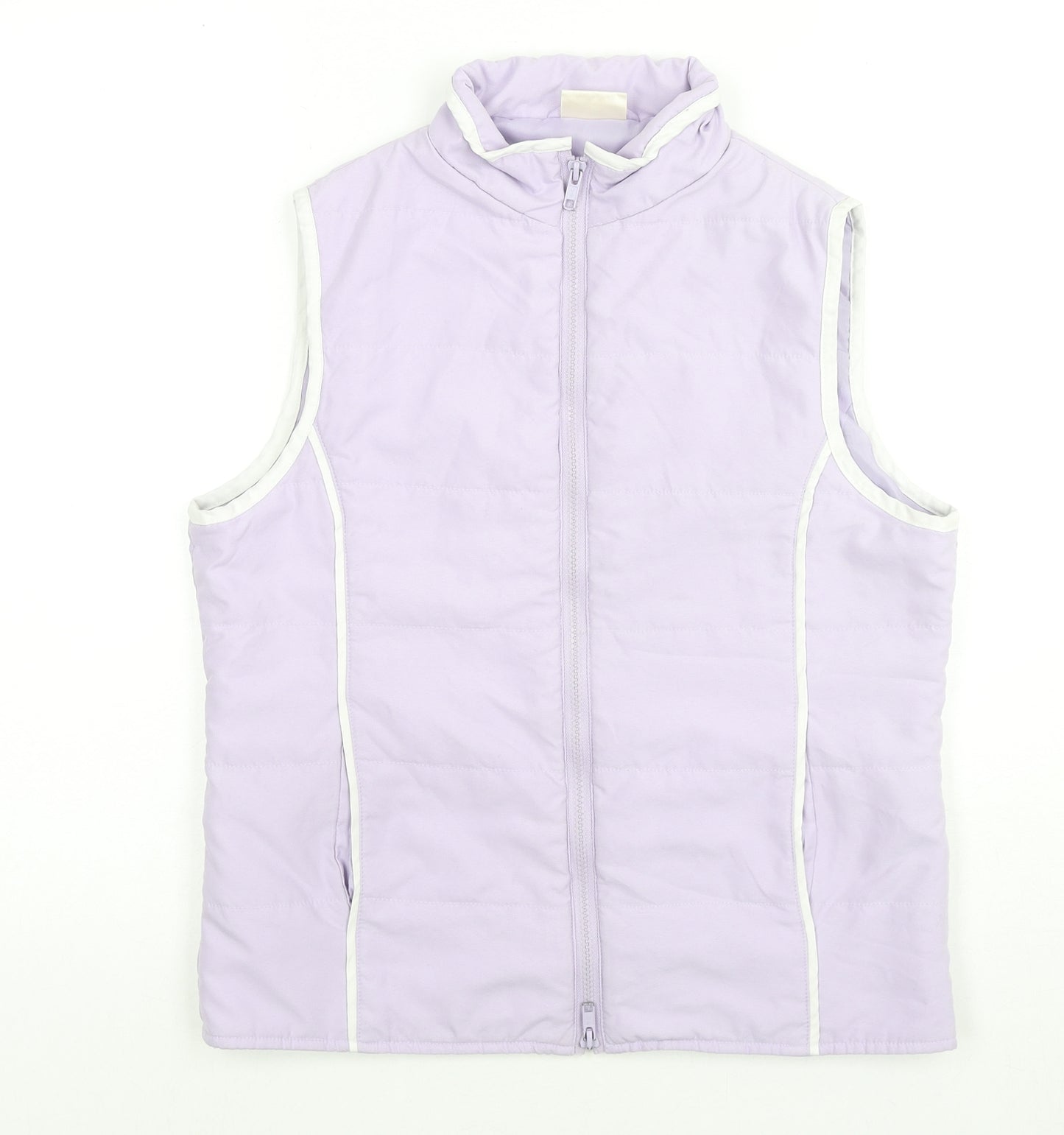 For Women Womens Purple Gilet Waistcoat Size 10 Zip