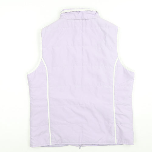 For Women Womens Purple Gilet Waistcoat Size 10 Zip