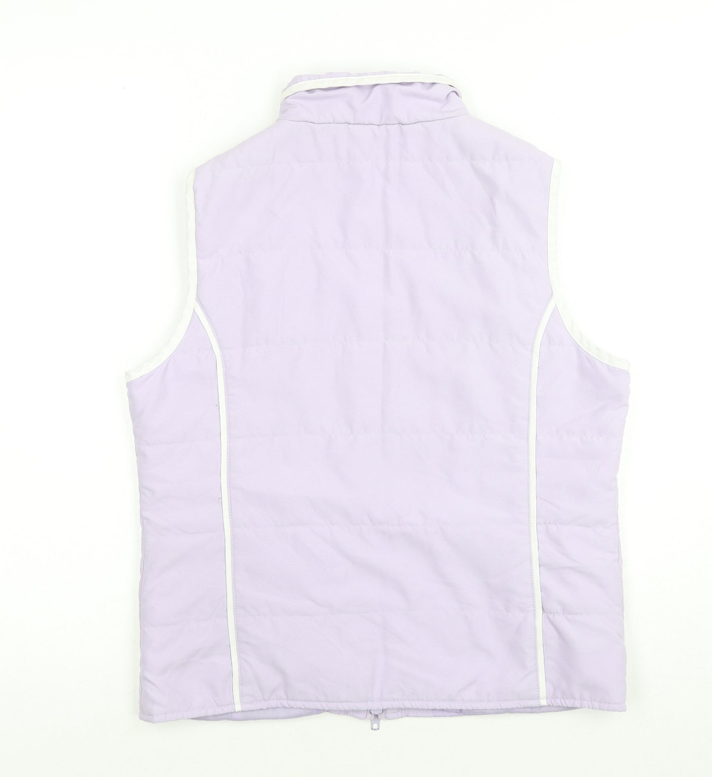 For Women Womens Purple Gilet Waistcoat Size 10 Zip