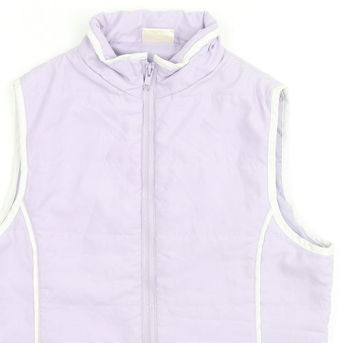 For Women Womens Purple Gilet Waistcoat Size 10 Zip