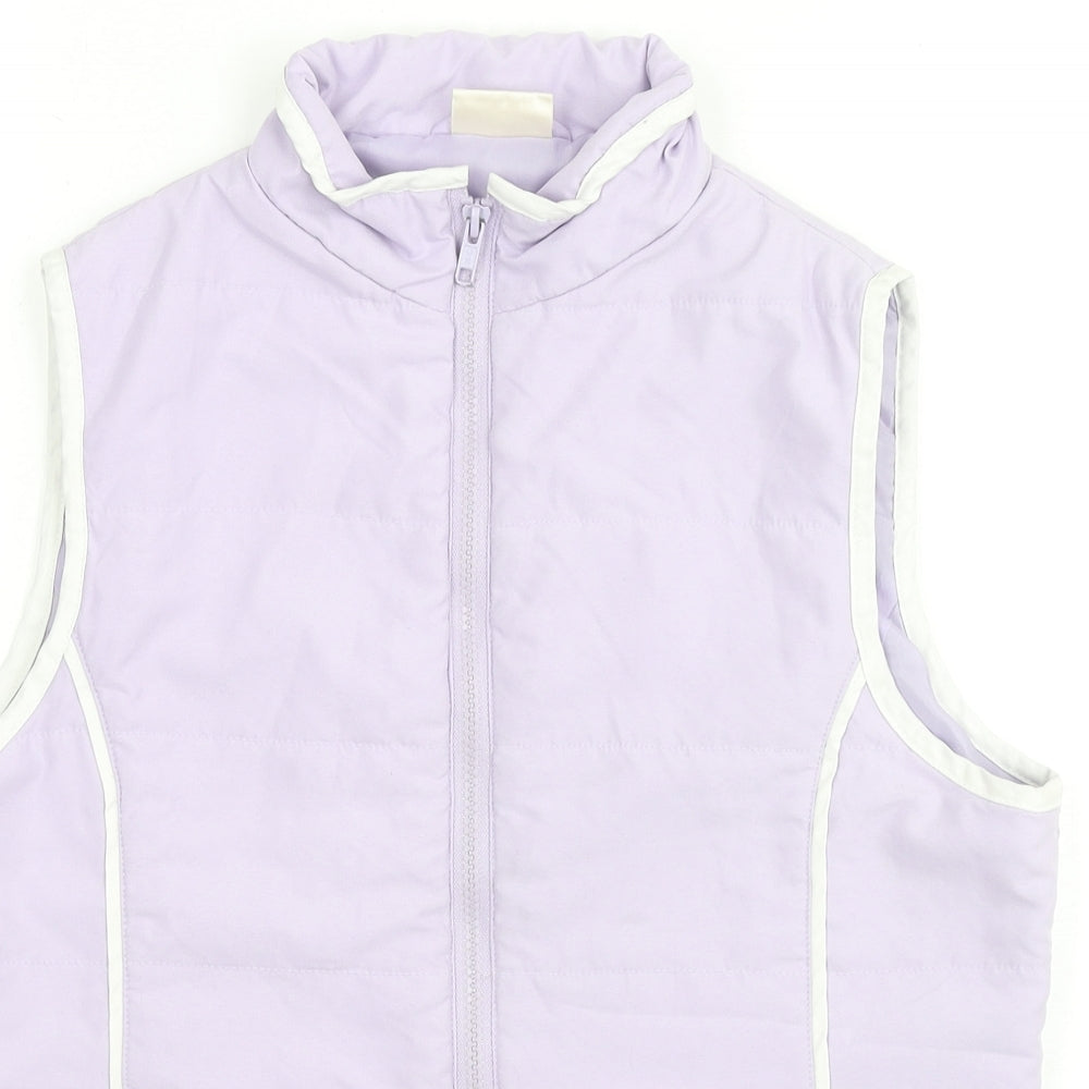 For Women Womens Purple Gilet Waistcoat Size 10 Zip