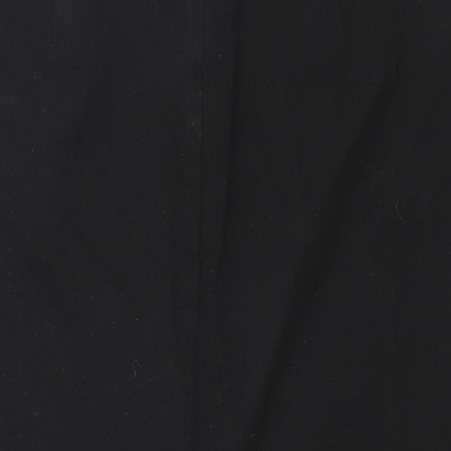 Marks and Spencer Womens Black Polyester A-Line Skirt Size 14 Zip