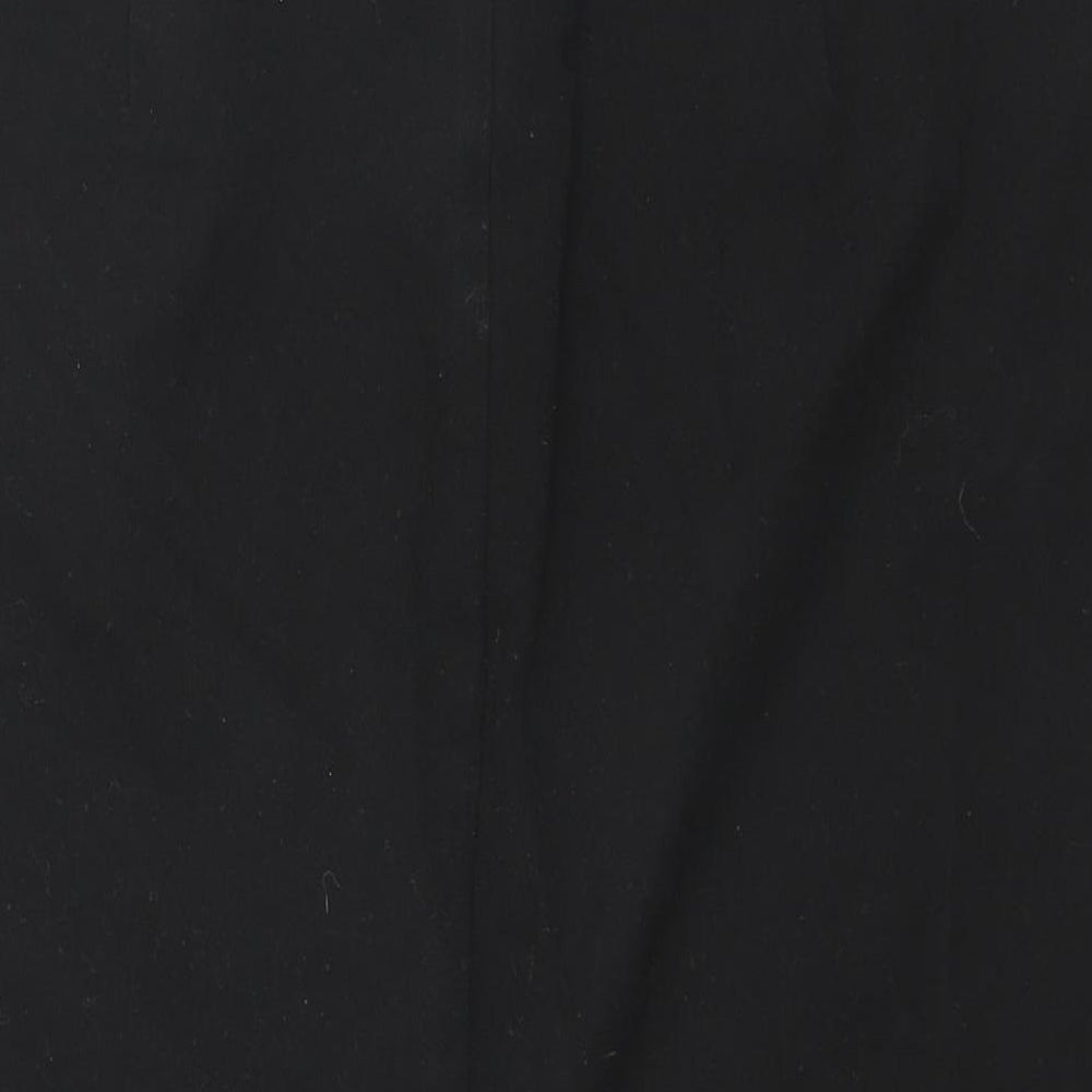 Marks and Spencer Womens Black Polyester A-Line Skirt Size 14 Zip