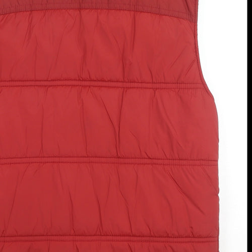 Marks and Spencer Mens Red Gilet Jacket Size M Zip