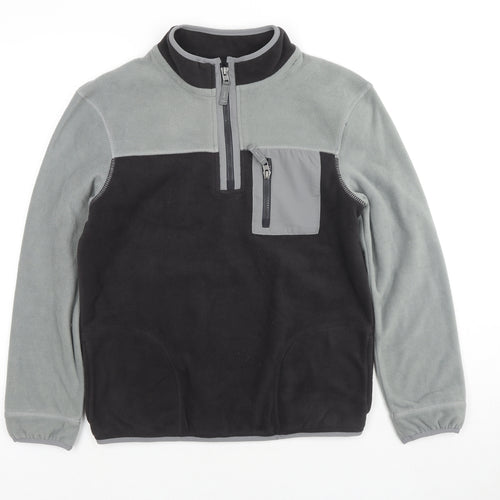 Marks and Spencer Girls Grey Colourblock Polyester Pullover Sweatshirt Size 13-14 Years Pullover