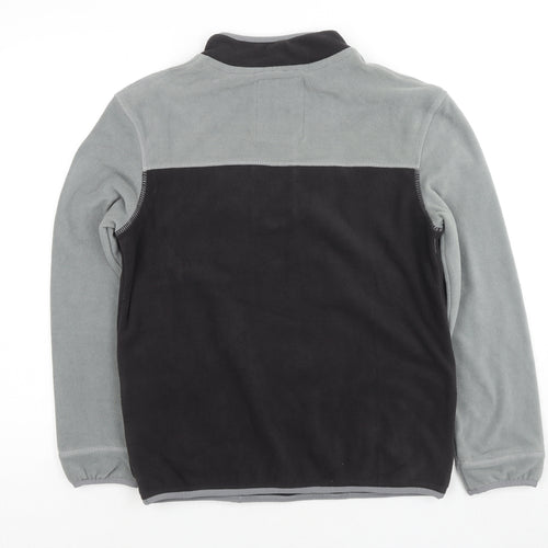 Marks and Spencer Girls Grey Colourblock Polyester Pullover Sweatshirt Size 13-14 Years Pullover