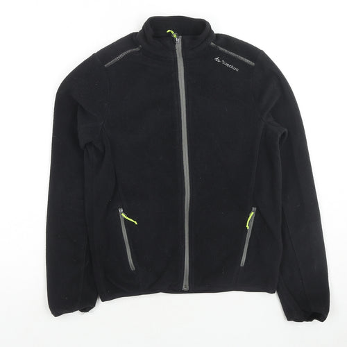 DECATHLON Boys Black Jacket Size 12 Years Zip