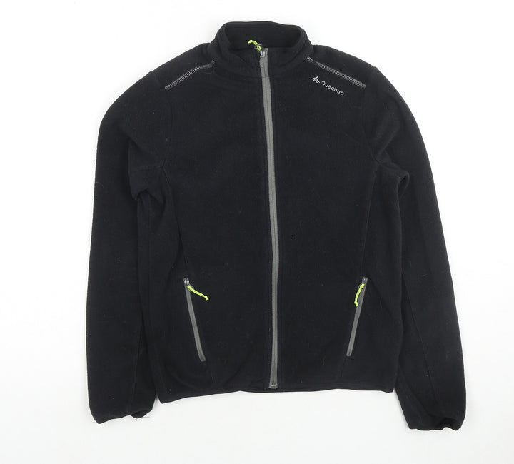 DECATHLON Boys Black Jacket Size 12 Years Zip