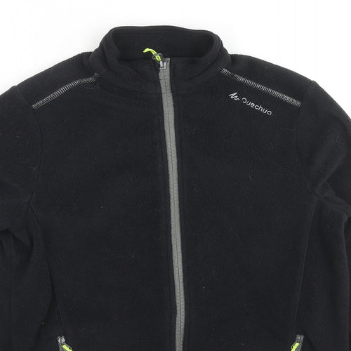 DECATHLON Boys Black Jacket Size 12 Years Zip