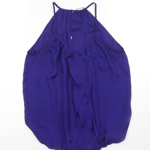 Oasis Womens Purple Polyester Camisole Tank Size 8 Scoop Neck