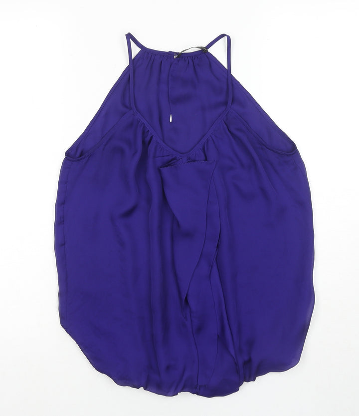 Oasis Womens Purple Polyester Camisole Tank Size 8 Scoop Neck
