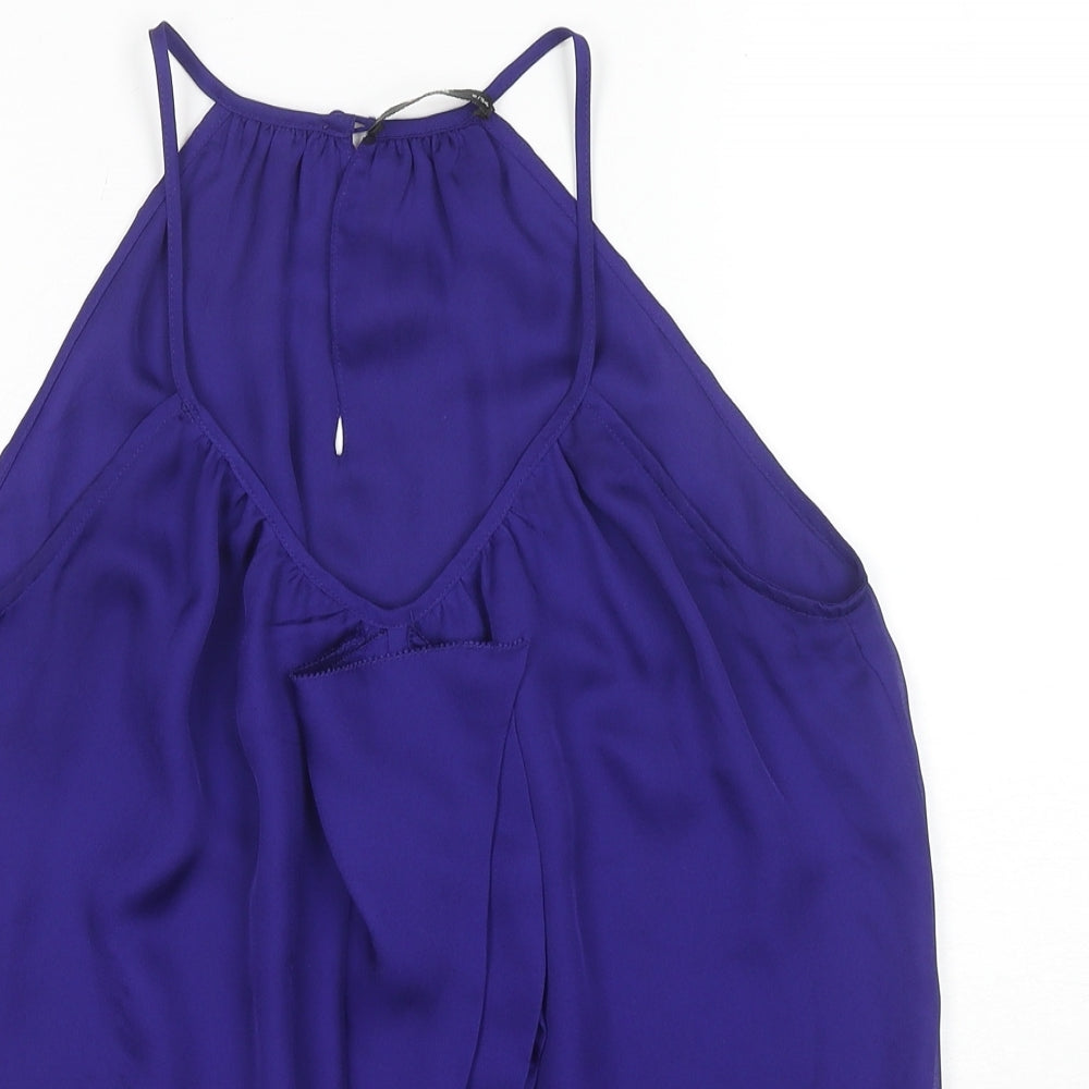 Oasis Womens Purple Polyester Camisole Tank Size 8 Scoop Neck