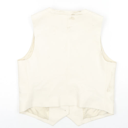 Marks and Spencer Womens Ivory Gilet Blazer Size 12 Button
