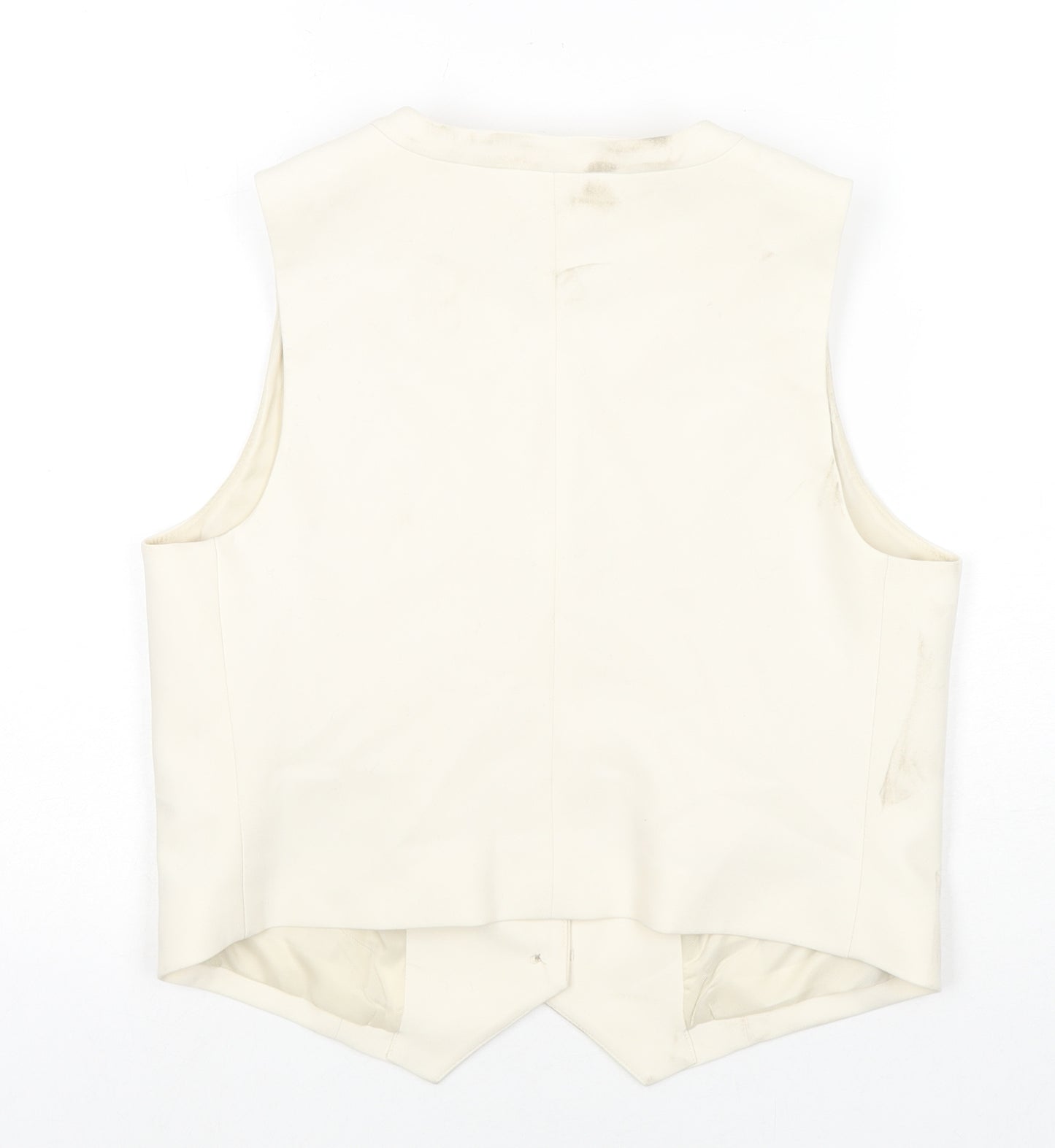 Marks and Spencer Womens Ivory Gilet Blazer Size 12 Button