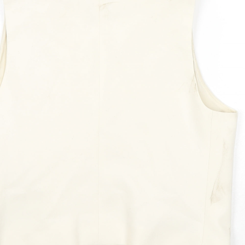 Marks and Spencer Womens Ivory Gilet Blazer Size 12 Button