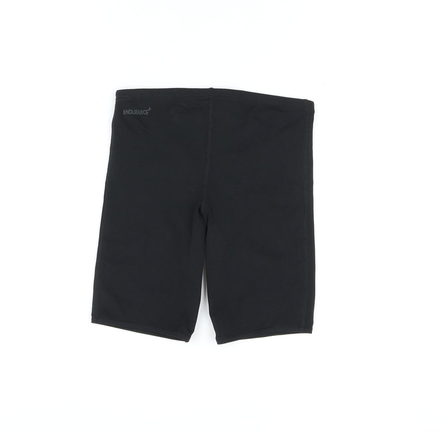 Speedo Boys Black Polyester Biker Shorts Size 9-10 Years Regular Drawstring - Swim Shorts