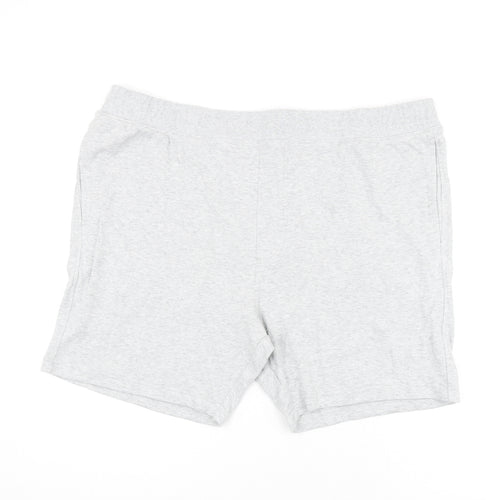 Autograph Mens Grey Cotton Sweat Shorts Size 2XL L7 in Regular Drawstring