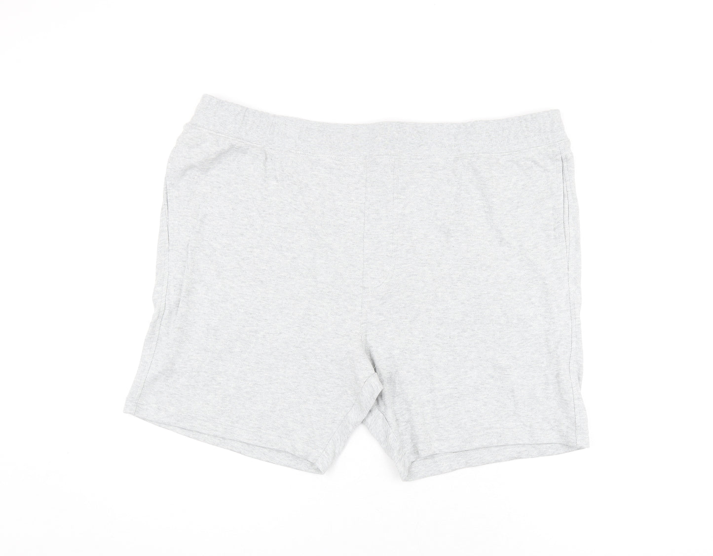 Autograph Mens Grey Cotton Sweat Shorts Size 2XL L7 in Regular Drawstring