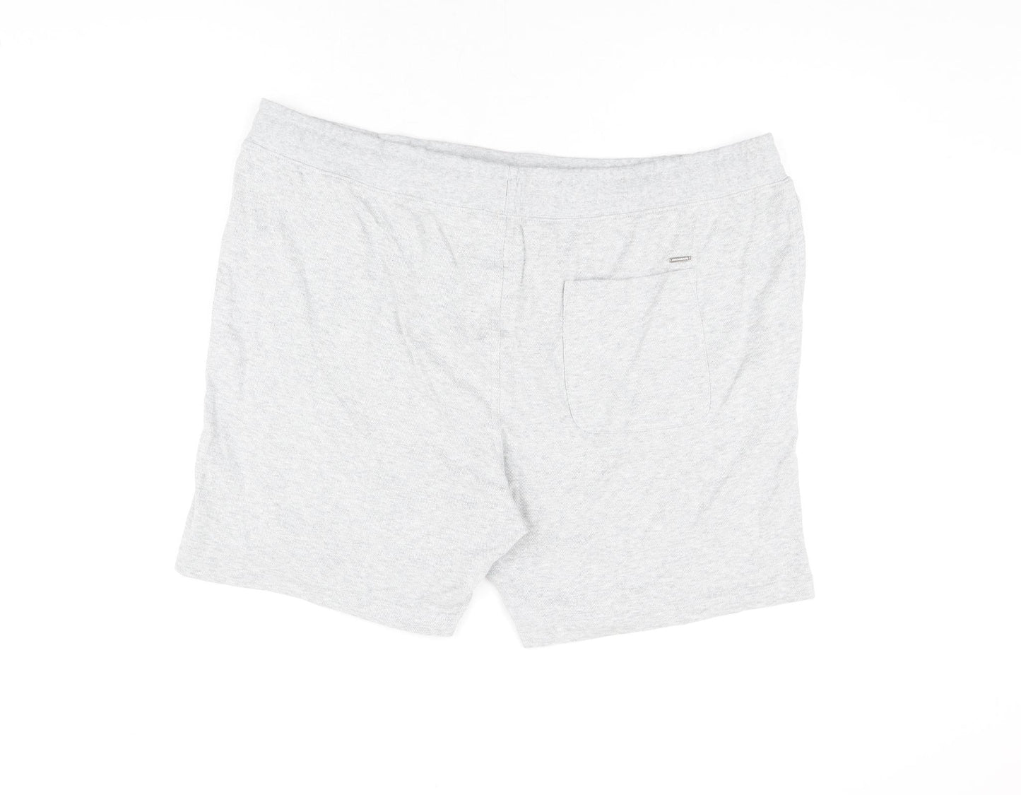 Autograph Mens Grey Cotton Sweat Shorts Size 2XL L7 in Regular Drawstring