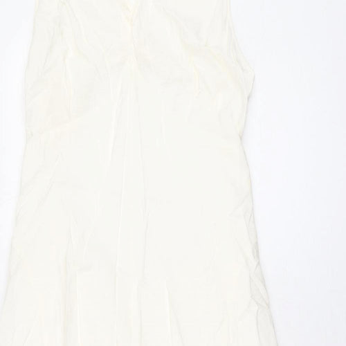 Marks and Spencer Womens Ivory Viscose A-Line Size 18 V-Neck Pullover