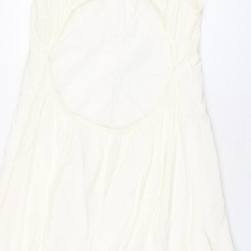 Marks and Spencer Womens Ivory Viscose A-Line Size 18 V-Neck Pullover