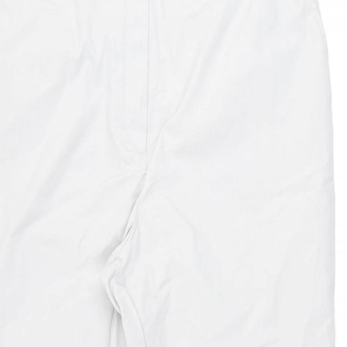 Marks and Spencer Womens Grey Cotton Cropped Trousers Size 20 L25 in Regular Zip