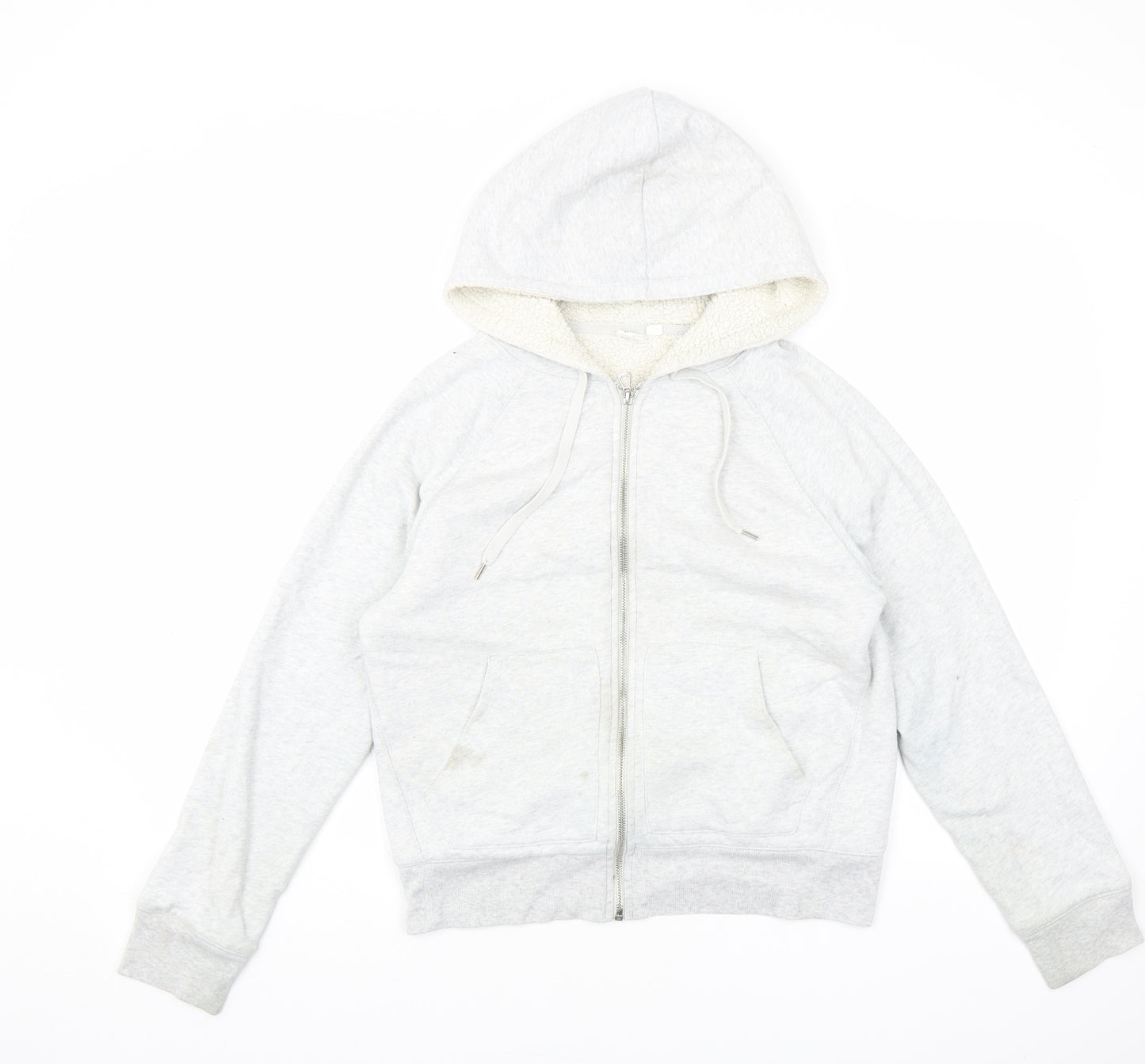 Gap Womens Grey Cotton Full Zip Hoodie Size M Zip