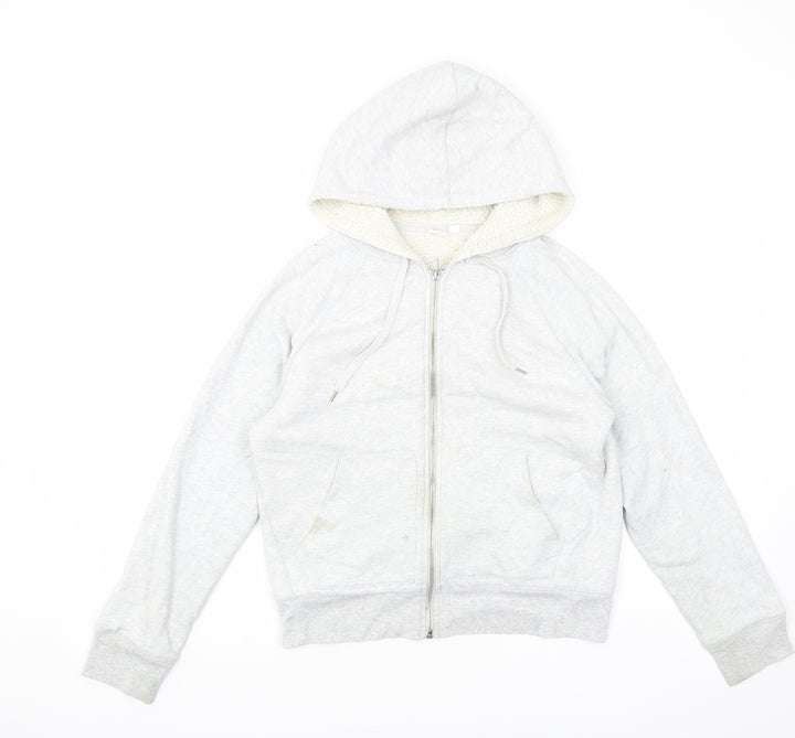Gap Womens Grey Cotton Full Zip Hoodie Size M Zip